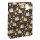 Geschenktasche Tannenbäume - schwarz/gold, 34,5 x 25 x 8,5 cm