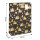 Geschenktasche Tannenbäume - schwarz/gold, 34,5 x 25 x 8,5 cm