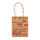Papiertasche - Schriftzüge Frohe Weihnachten / Happy New Year, 15 x 12 x 5 cm