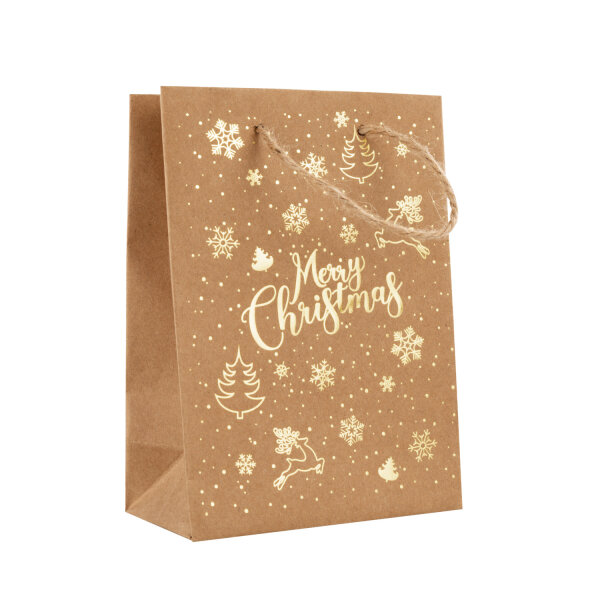 Geschenktasche - Merry Christmas 16 x 11,5 x 6 cm
