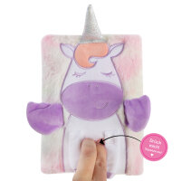 Notizbuch mit Fluffy Einhornmotiv, liniert, 80 Blatt, DIN A5