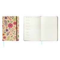 Agenda 2026 - Mini, natur, Flower, 9 x 14 cm