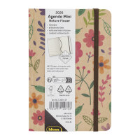 Agenda 2026 - Mini, natur, Flower, 9 x 14 cm
