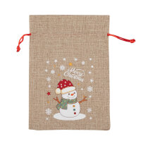 Weihnachtssäckchen Schneemann 22x32cm