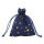 Stoffsäckchen Weihnachten blau/Stern 13x18cm