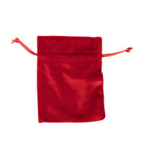 Stoffsäckchen aus Samt rot 10x13cm