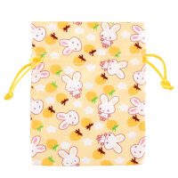Stoffsäckchen Ostern gelb/Hase 10x13cm