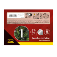 Baumkerzenhalter mit Clip silber 20 Stück