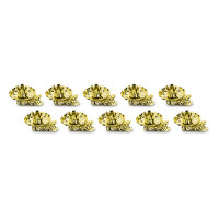 Baumkerzenhalter mit Clip gold 10 Stück
