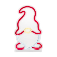 LED Neonfigur Weihnachtsmann rot 21x8x34,5cm mit Netzteil