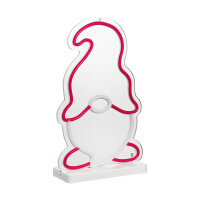LED Neonfigur Weihnachtsmann rot 21x8x34,5cm mit Netzteil