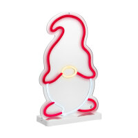 LED Neonfigur Weihnachtsmann rot 21x8x34,5cm mit Netzteil