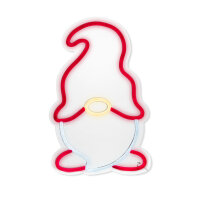 LED Neonfigur Weihnachtsmann rot 21x8x34,5cm mit Netzteil