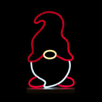 LED Neonfigur Weihnachtsmann rot 21x8x34,5cm mit Netzteil