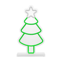 LED Neonfigur Weihnachtsbaum grün 18x8x37cm mit Netzteil
