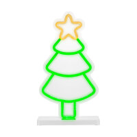 LED Neonfigur Weihnachtsbaum grün 18x8x37cm mit Netzteil