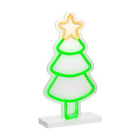 LED Neonfigur Weihnachtsbaum grün 18x8x37cm mit Netzteil