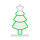 LED Neonfigur Weihnachtsbaum grün 18x8x37cm mit Netzteil