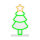 LED Neonfigur Weihnachtsbaum grün 18x8x37cm mit Netzteil