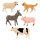 Figuren Set - Farmtiere, 10 cm, 5 Stück