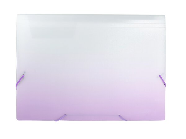Fächermappe PP Color Edition mit 12 Fächern in Weiß und Lila für DIN A4 Dokumente