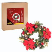 Weihnachtskranz 15 LED - 6h Timer, Ø40cm,...