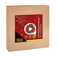 Weihnachtskranz 15 LED - 6h Timer, Ø40cm,...