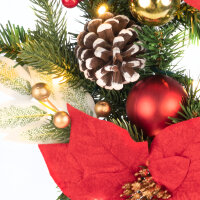 Weihnachtskranz 15 LED - 6h Timer, Ø40cm, batteriebetrieben, warmweiß für Innen