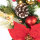 Weihnachtskranz 15 LED - 6h Timer, Ø40cm, batteriebetrieben, warmweiß für Innen