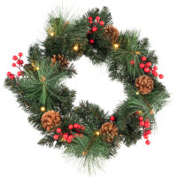 Weihnachtskranz 15 LED - 6h Timer, Ø50cm,...