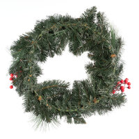 Weihnachtskranz 15 LED - 6h Timer, Ø50cm, batteriebetrieben, warmweiß für Innen