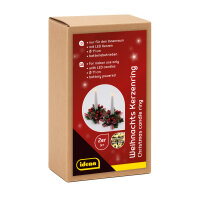 LED Weihnachtskränze - Kerzenringe, Ø15 cm, 2...