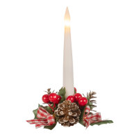 LED Weihnachtskränze - Kerzenringe, Ø15 cm, 2 Stück, batteriebetrieben, für Innen