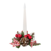 LED Weihnachtskränze - Kerzenringe, Ø15 cm, 2 Stück, batteriebetrieben, für Innen