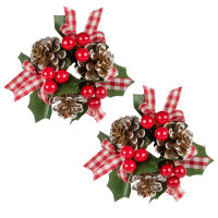 LED Weihnachtskränze - Kerzenringe, Ø15 cm, 2 Stück, batteriebetrieben, für Innen