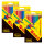 Bundle bunter Jumbo-Buntstifte aus holzfreiem Material in 12 Farben - 3 Stück.