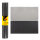 Schreibtischunterlage PU - doppelseitig, schwarz/grau, 80 x 40 cm