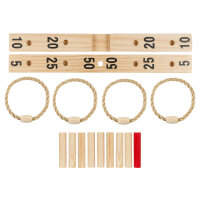 Holzring-Wurfspiel mit Sisalwurfplatten und FSC-Zertifizierung für drinnen und draußen