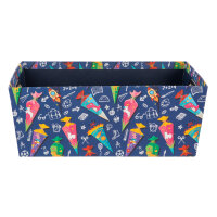Ablagekorb - Schultüte blau,  33 x 22,9 x 12,7 cm,...