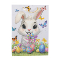 Geschenktasche - Ostern, Hase weiß mit Eiern, 25 x...