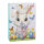 Geschenktasche - Ostern, Hase weiß mit Eiern, 25 x 34,5 x 8,5 cm, 210g/m²