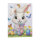 Geschenktasche - Ostern, Hase weiß mit Eiern, 25 x 34,5 x 8,5 cm, 210g/m²