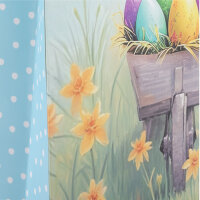 Geschenktasche - Ostern, Hase braun mit Eiern, 25 x 34,5 x 8,5 cm, 210g/m²