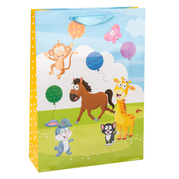Geschenktasche - Tiere, 25 x 34,5 x 8,5 cm, 210g/m²