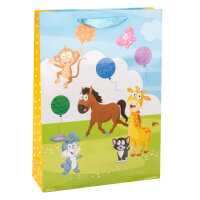 Geschenktasche - Tiere, 25 x 34,5 x 8,5 cm, 210g/m²