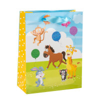 Geschenktasche - Tiere, 18 x 23 x 8 cm, 210g/m²