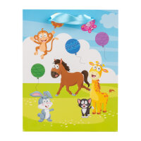 Geschenktasche - Tiere, 18 x 23 x 8 cm, 210g/m²