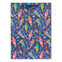 Geschenktasche - Schultüte blau, 25 x 34,5 x 8,5 cm,...