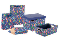 Geschenktasche - Schultüte blau, 18 x 23 x 8 cm, 210g/m²