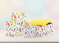 Geschenkbox - Stifte & Schultüte, gelb, 31 x 24 x 18 cm